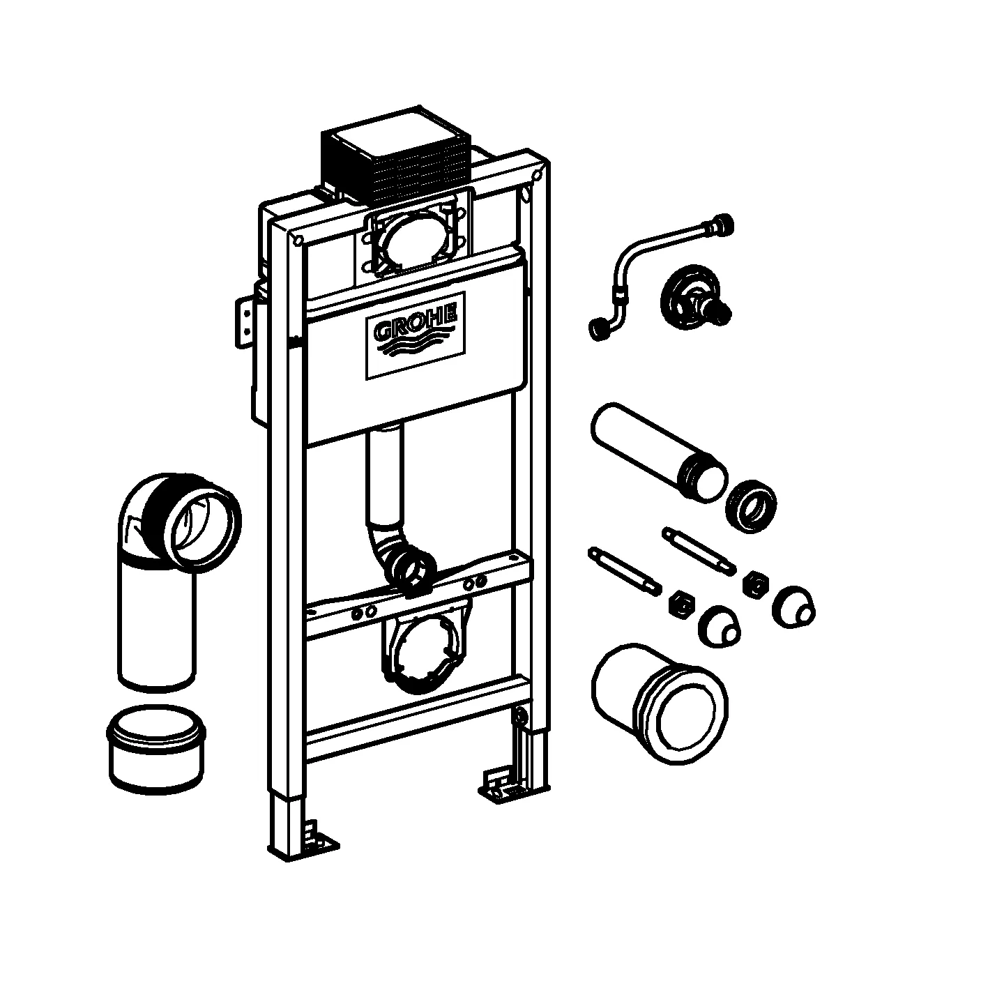 Grohe Rapid SL WC-Element Rapid SL 38525_1, 1,00 m Bauhöhe Grohe Rapid SL WC-Element Rapid SL 38525_1, 1,00 m Bauhöhe