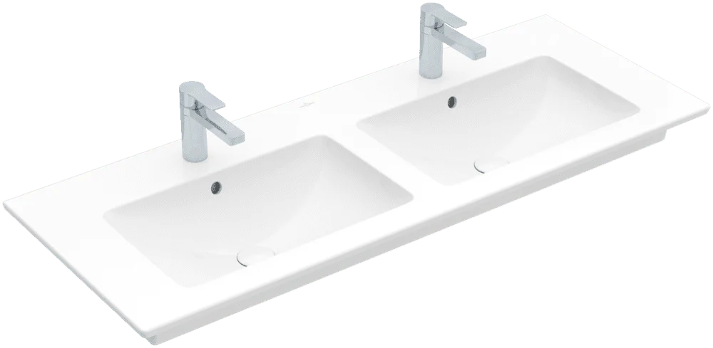 Villeroy & Boch Venticello Schrank-Doppelwaschtisch 1300x500mm Rechteck Weiß Alpin Villeroy & Boch Venticello Schrank-Doppelwaschtisch 1300x500mm Rechteck Weiß Alpin