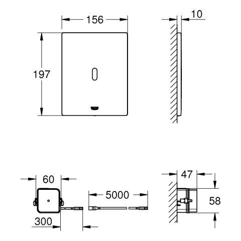 WC-Infrarot-Elektronik Tectron Bau E 39881, mit Trafo, für Neuinstallationen und zur Nachrüstung mit Spülkasten GD2, alpinweiß WC-Infrarot-Elektronik Tectron Bau E 39881, mit Trafo, für Neuinstallationen und zur Nachrüstung mit Spülkasten GD2, alpinweiß