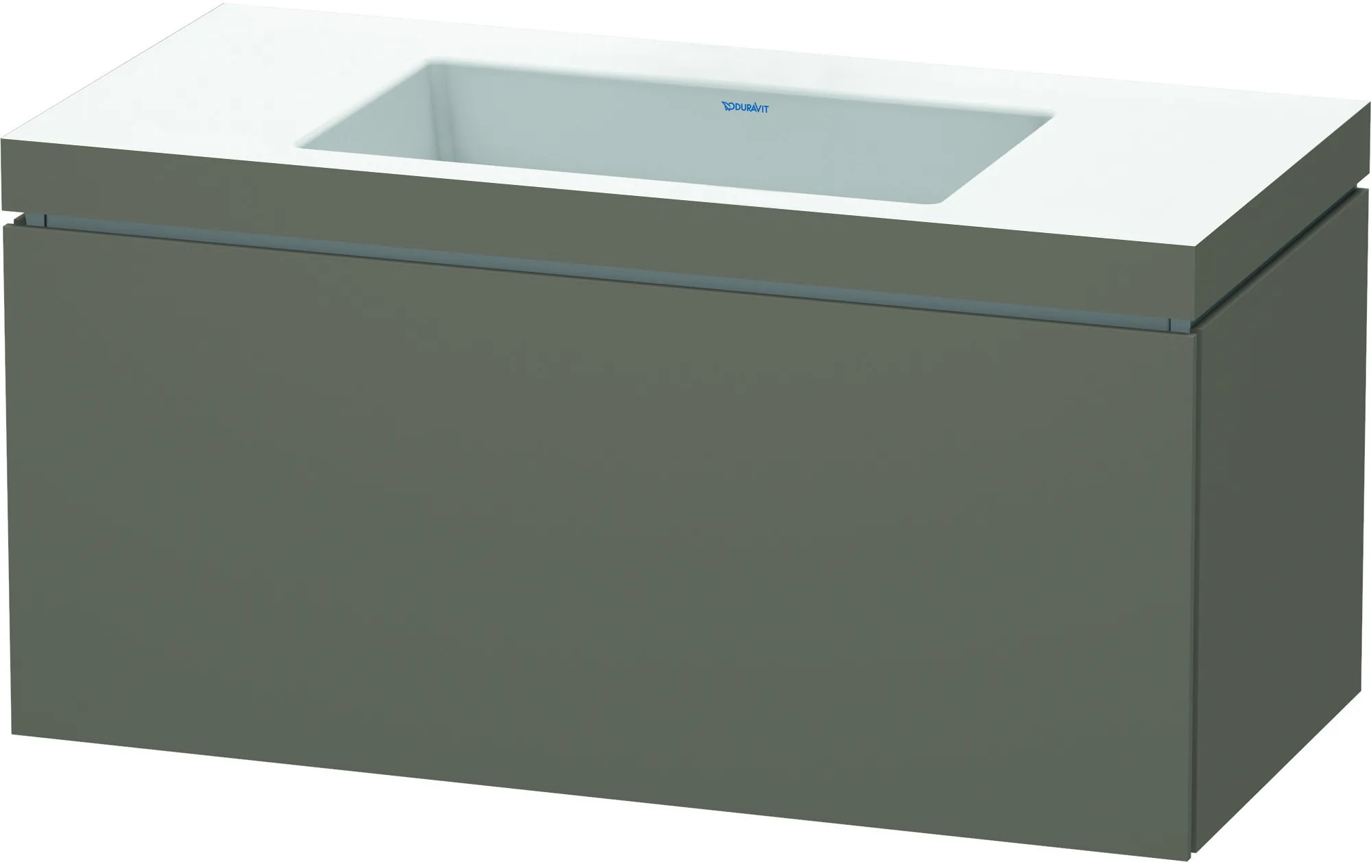 Duravit Möbelset c-shaped Set wandhängend wandhängend „L-Cube“ 100 × 50 × 48 cm Flannel Grey Seidenmatt