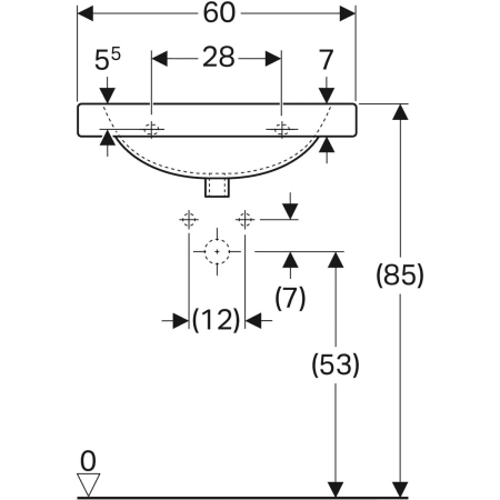 Wandwaschtisch mit Ablagefläche „Preciosa“, rechteckig 60 × 55 cm in weiß alpin Wandwaschtisch mit Ablagefläche „Preciosa“, rechteckig 60 × 55 cm in weiß alpin