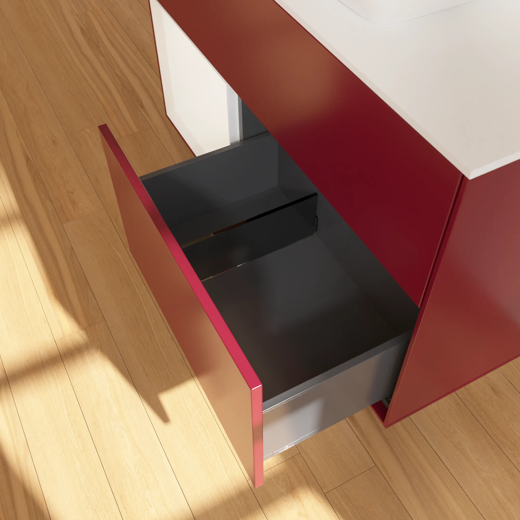 Villeroy & Boch Waschtischunterschrank „Finion“ für Schrankwaschtisch 1000 × 603 × 501 mm Peony Matt Lacquer, für Becken mittig, mit Hahnlochbohrung