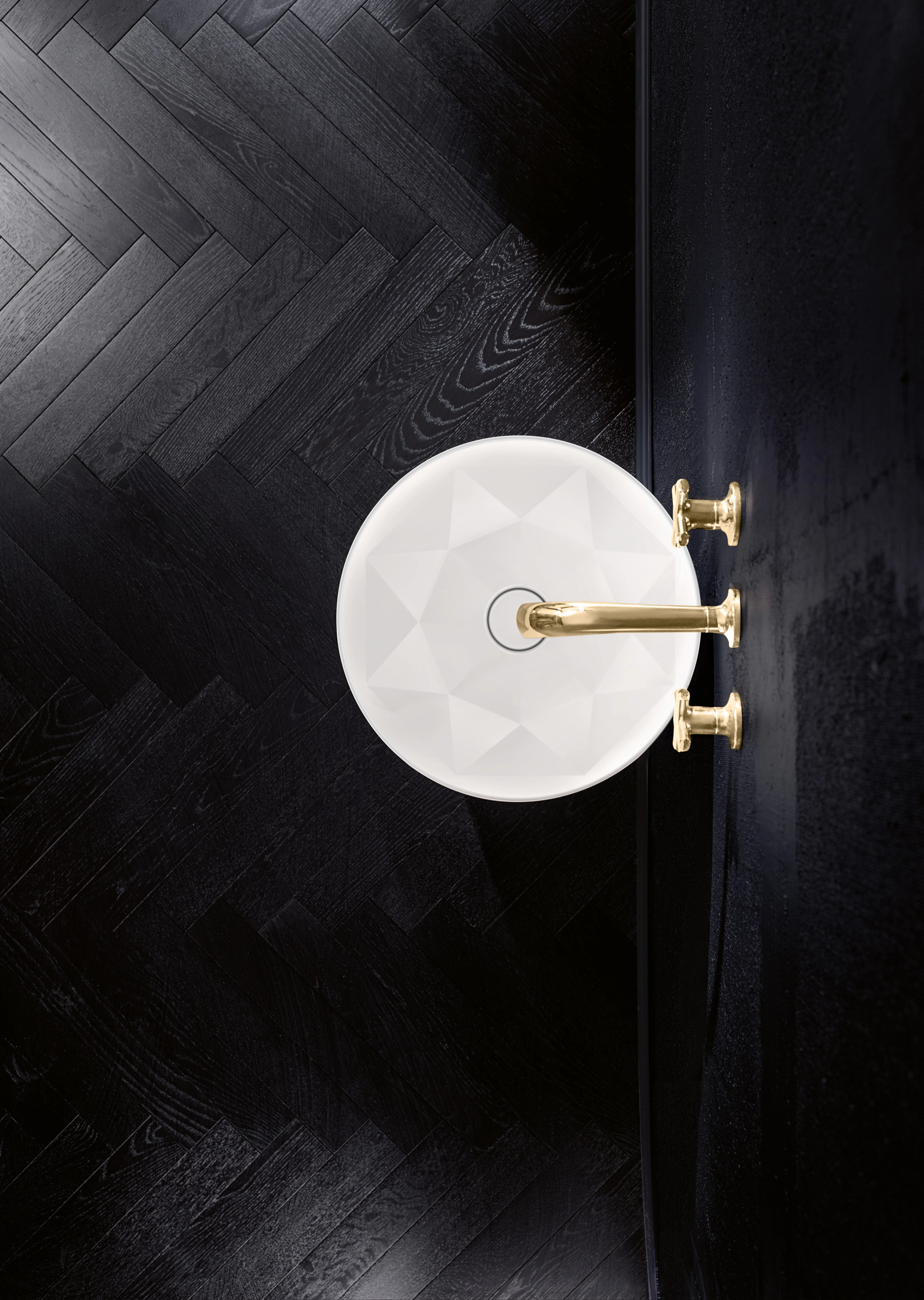 Villeroy & Boch Waschtischschale aus TitanCeram „Octagon“ ⌀ 400 mm in Mocha Leather
