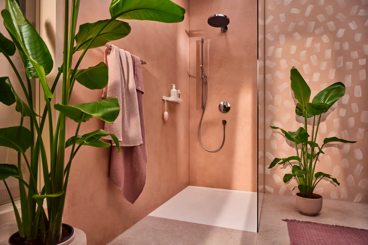 Hansgrohe Pulsify S Stabhandbrause 100 1jet EcoSmart+ Chrom, 98 x 24 mm, PowderRain Strahlart, QuickClean, max. Durchfluss 5,4 l/min ab 3 bar