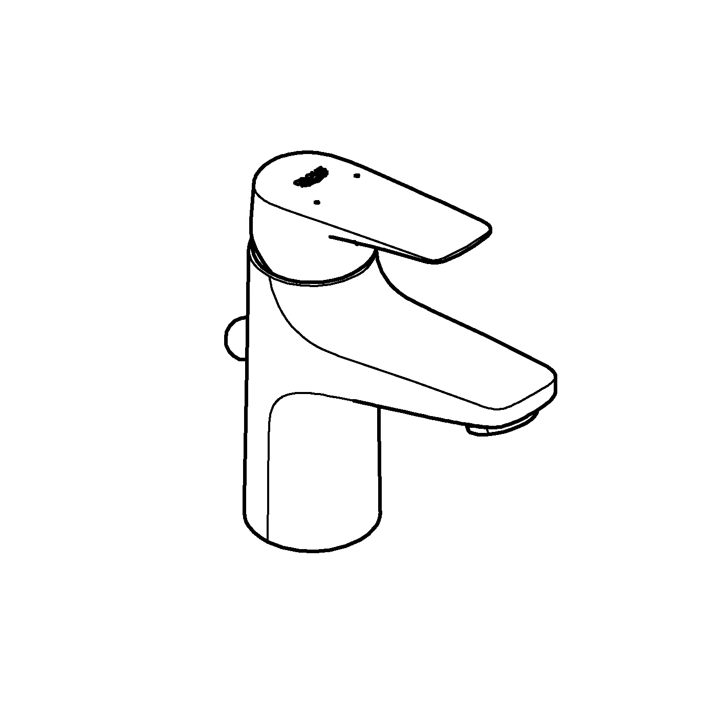 Grohe BauFlow Einhand-Waschtischbatterie, S-Size, Einlochmontage, chrom Grohe BauFlow Einhand-Waschtischbatterie, S-Size, Einlochmontage, chrom