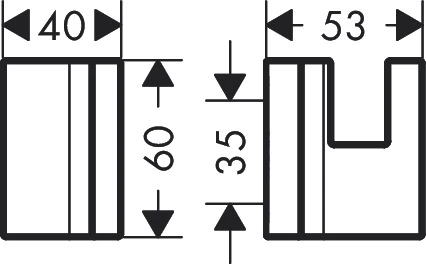 AXOR Universal Rectangular Handtuchhaken Chrom