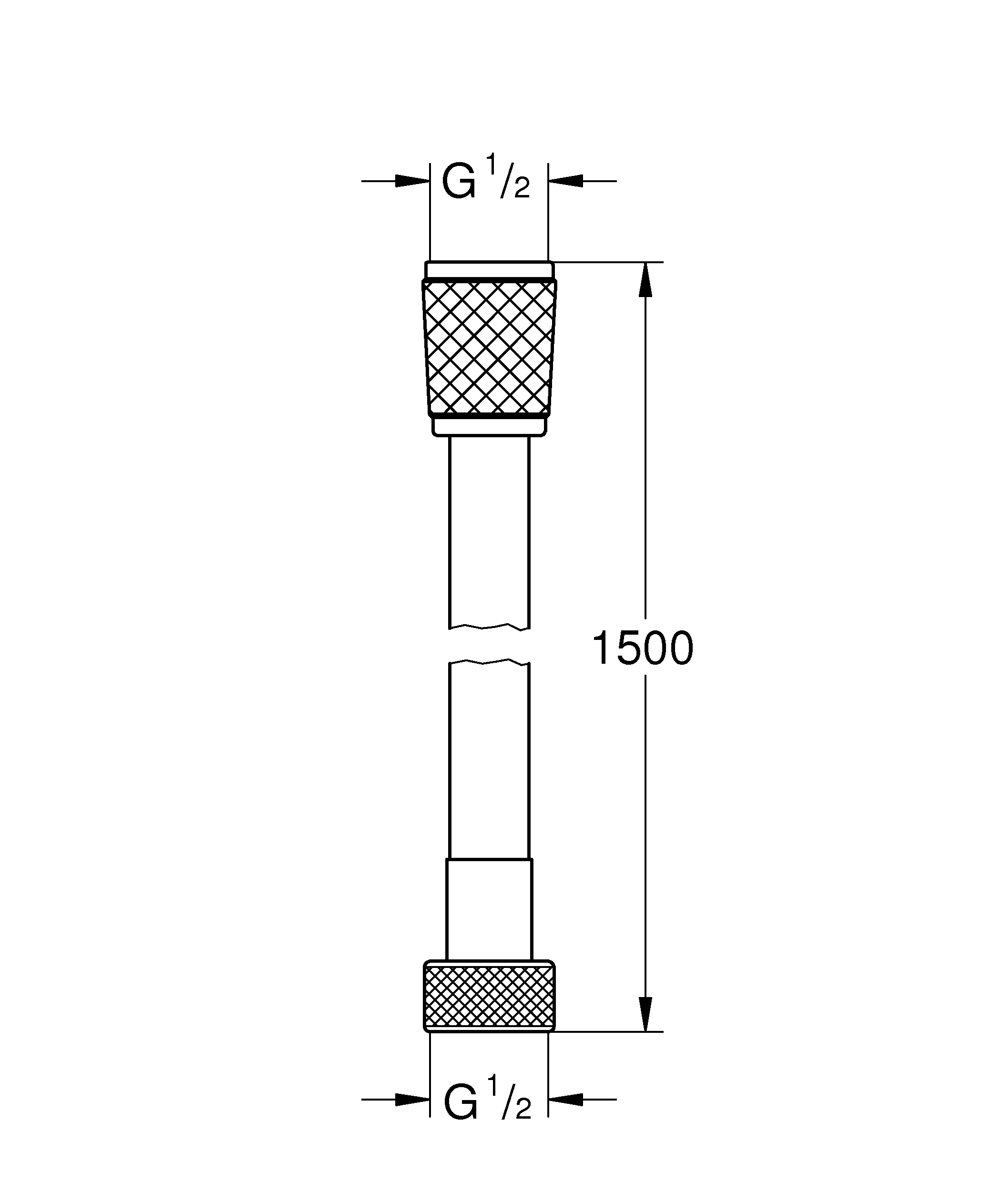 Brauseschlauch Rotaflex 28409_2, 1.500 mm, Universalanschluss 1/2'' x 1/2'' Brauseschlauch Rotaflex 28409_2, 1.500 mm, Universalanschluss 1/2'' x 1/2''