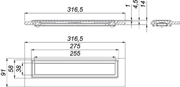 Duschrinne CeraFrame Liquid Neo Duschrinne CeraFrame Liquid Neo
