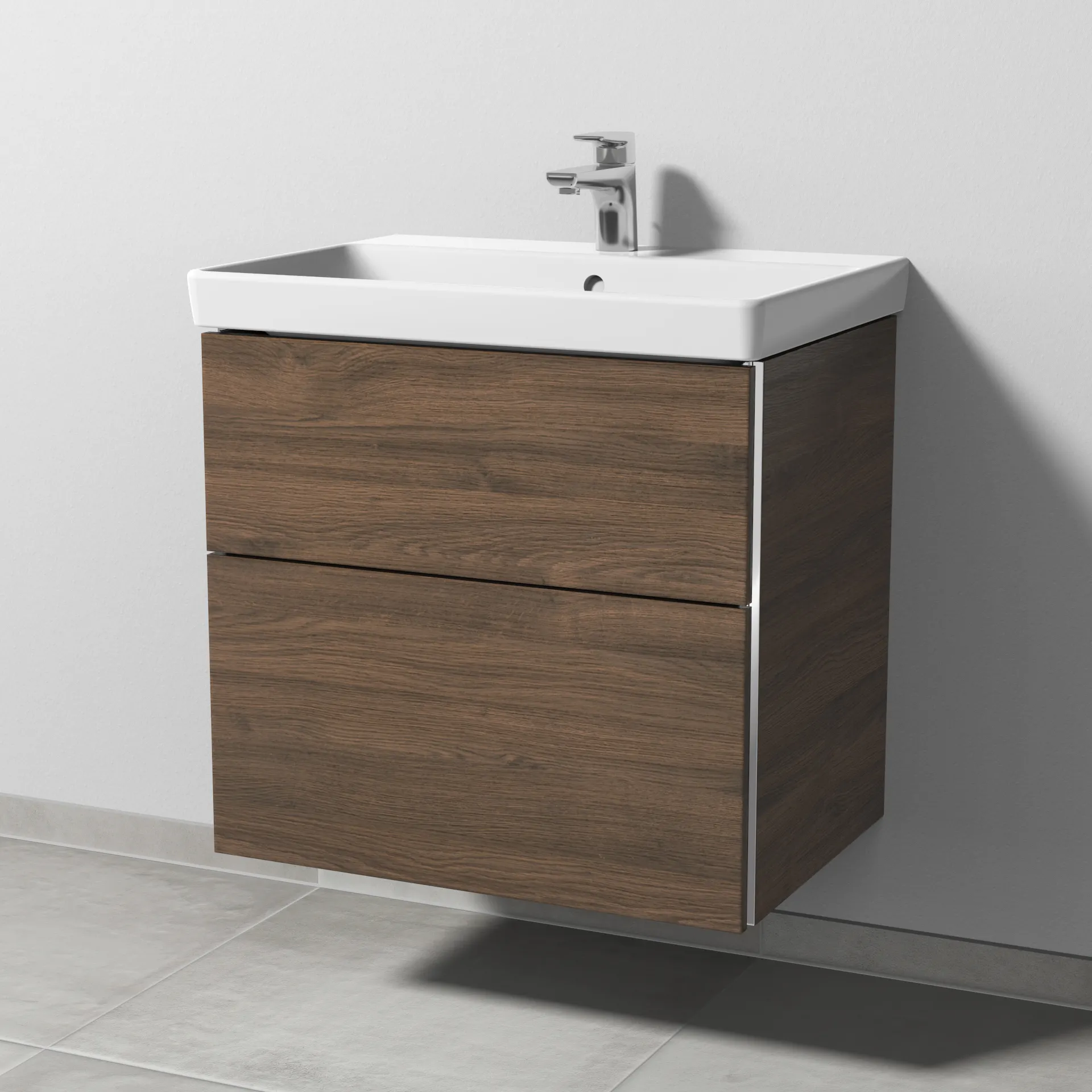 Sanipa Waschtischunterschrank „3way“ passend zu Keramik-Waschtische Avento von Villeroy & Boch 625 × 580 × 452 mm in Eiche Arizona