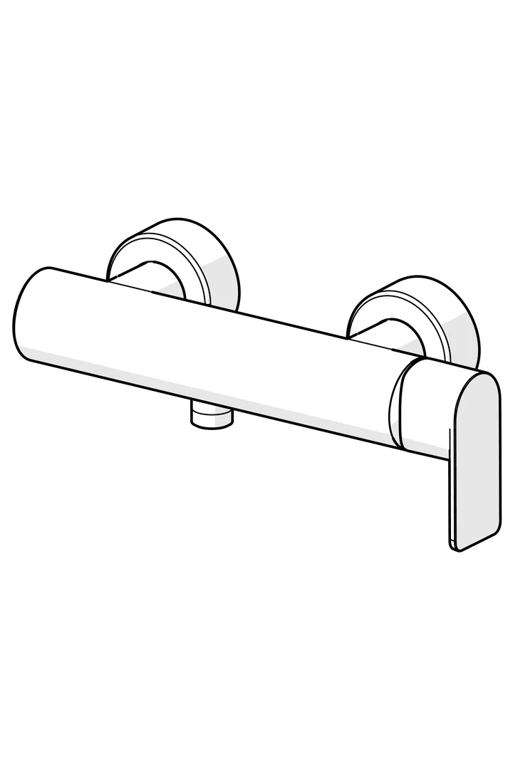 HansaSTELA Duscharmatur Hansastela 2021 Einhebelmischer Brausebatterie 5767 Chrom HansaSTELA Duscharmatur Hansastela 2021 Einhebelmischer Brausebatterie 5767 Chrom