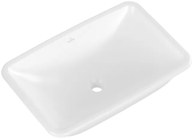 Villeroy & Boch Unterbauwaschtisch aus TitanCeram „Loop & Friends“ 675 × 450 × 185 mm, ohne Hahnlochbohrung in Stone White
