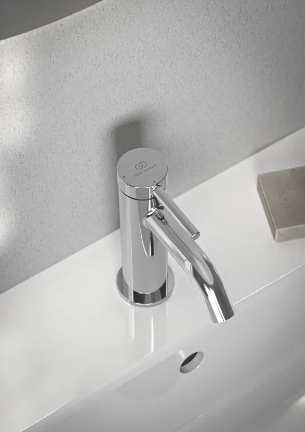 Ideal Standard Waschtischarmatur Ceraline Nuovo Ausladung 105mm mit Push-Open-Ventil BlueStart Chrom Ideal Standard Waschtischarmatur Ceraline Nuovo Ausladung 105mm mit Push-Open-Ventil BlueStart Chrom