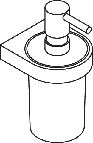 HEWI Seifenspender mit Halter System 800, satiniertes Kristallglas, ca. 200 ml HEWI Seifenspender mit Halter System 800, satiniertes Kristallglas, ca. 200 ml