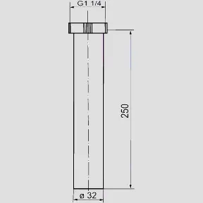 Anschlussrohr G1 1/4x250x32