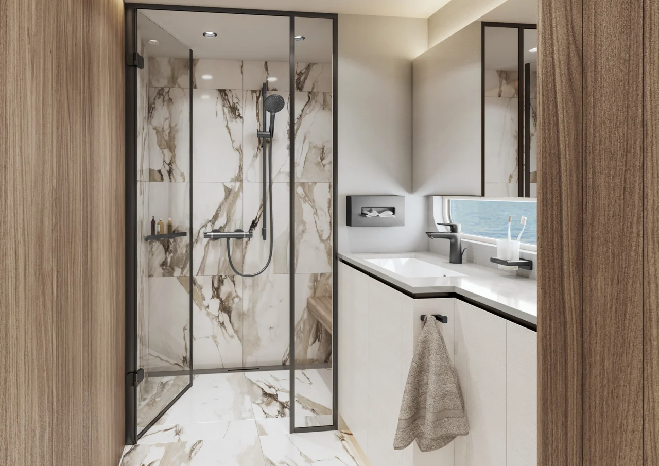 Hansgrohe AddStoris Q Doppelhaken Brushed Black Chrome Wandmontage Metall verdeckte Befestigung Bohrabstand 50 mm Durchmesser Bohrloch 6 mm Hansgrohe AddStoris Q Doppelhaken Brushed Black Chrome Wandmontage Metall verdeckte Befestigung Bohrabstand 50 mm Durchmesser Bohrloch 6 mm