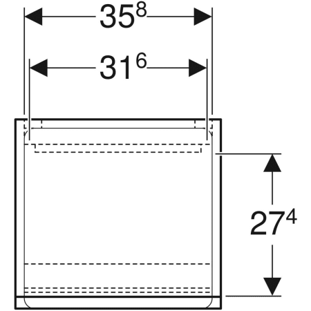 Renova Plan Mittelhochschrank mit zwei Türen und einer Schublade: 39x105x36cm, Nussbaum hickory hell