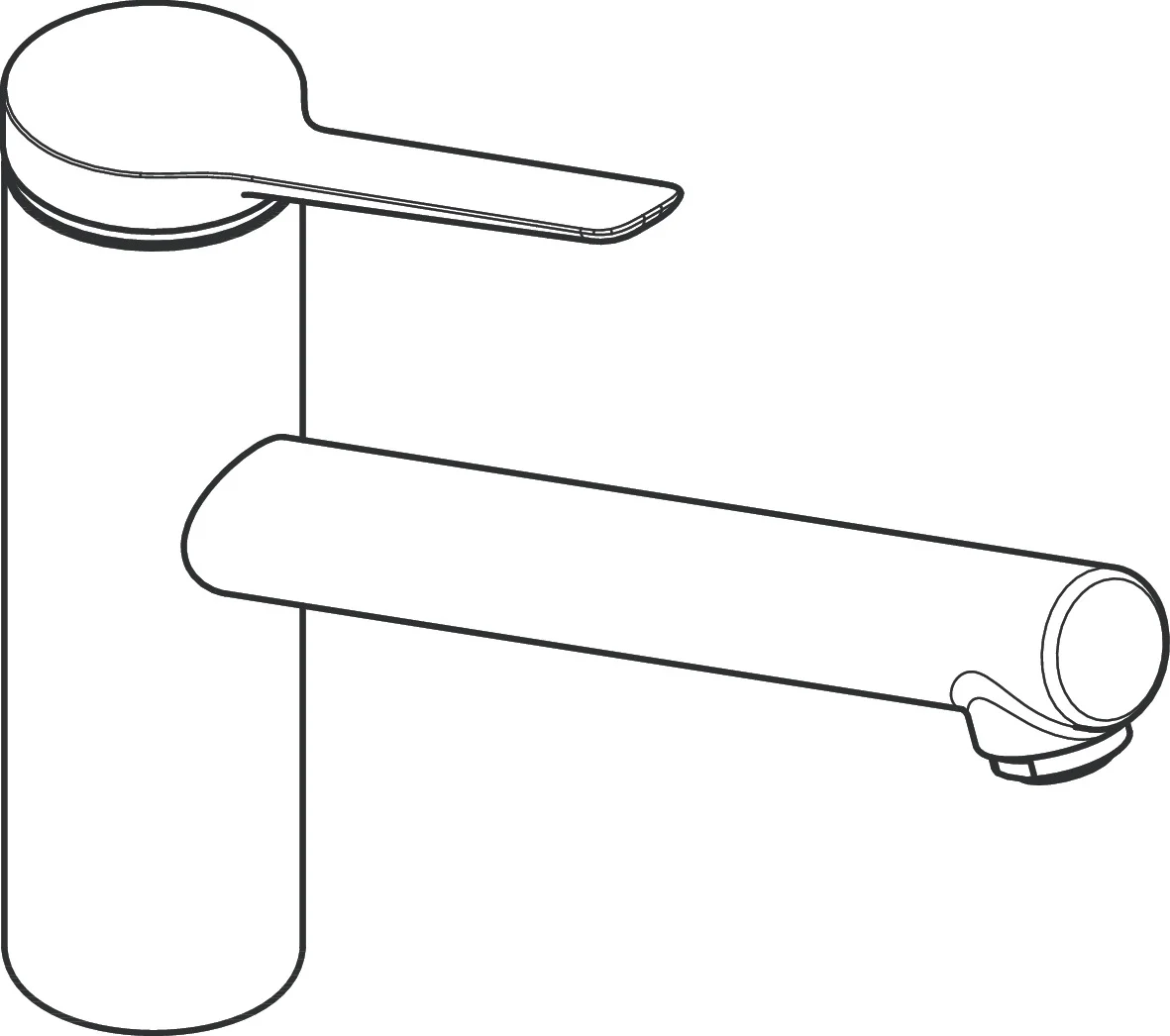 Hansgrohe Zesis M33 Einhebel-Küchenmischer 150, Niederdruck, 1 Jet, Mattschwarz
