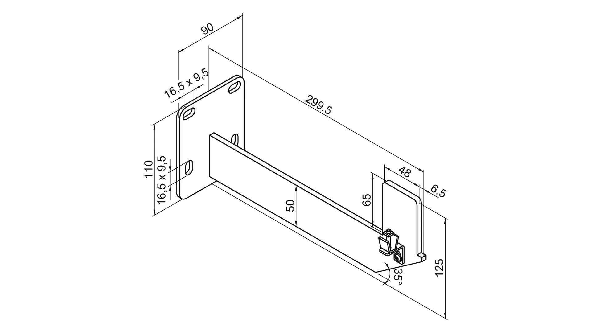 Zubehör Wandkonsole WMORV-R5, RAL 9016