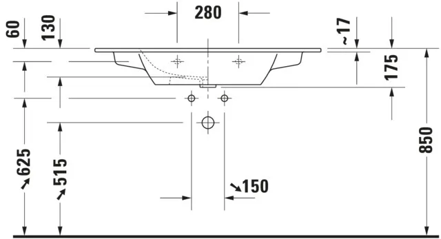 Wandwaschtisch „ME by Starck“, mit Überlauf, Hahnlochposition mittig in Weiß Seidenmatt Wandwaschtisch „ME by Starck“, mit Überlauf, Hahnlochposition mittig in Weiß Seidenmatt