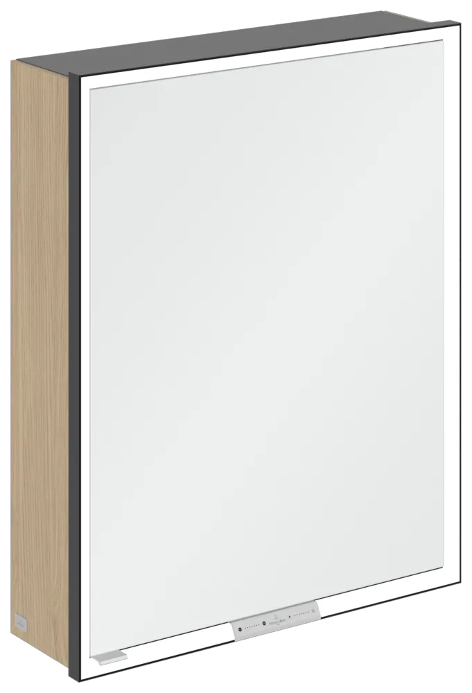 Villeroy & Boch Aufputz-Spiegelschrank „My View+“ 600 × 750 × 168 mm in Nordic Oak, Anschlag rechts, rechts