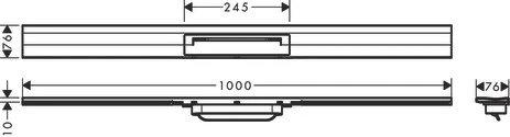 RainDrain Flex Duschrinne 1000 mm kürzbar für Wandmontage BST