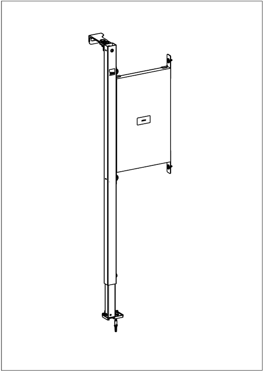 Villeroy & Boch ViConnect Befestigungselement für Haltegriffe links, Stahl, 1120 mm Höhe, 310x1120x135 mm, Farbe 00