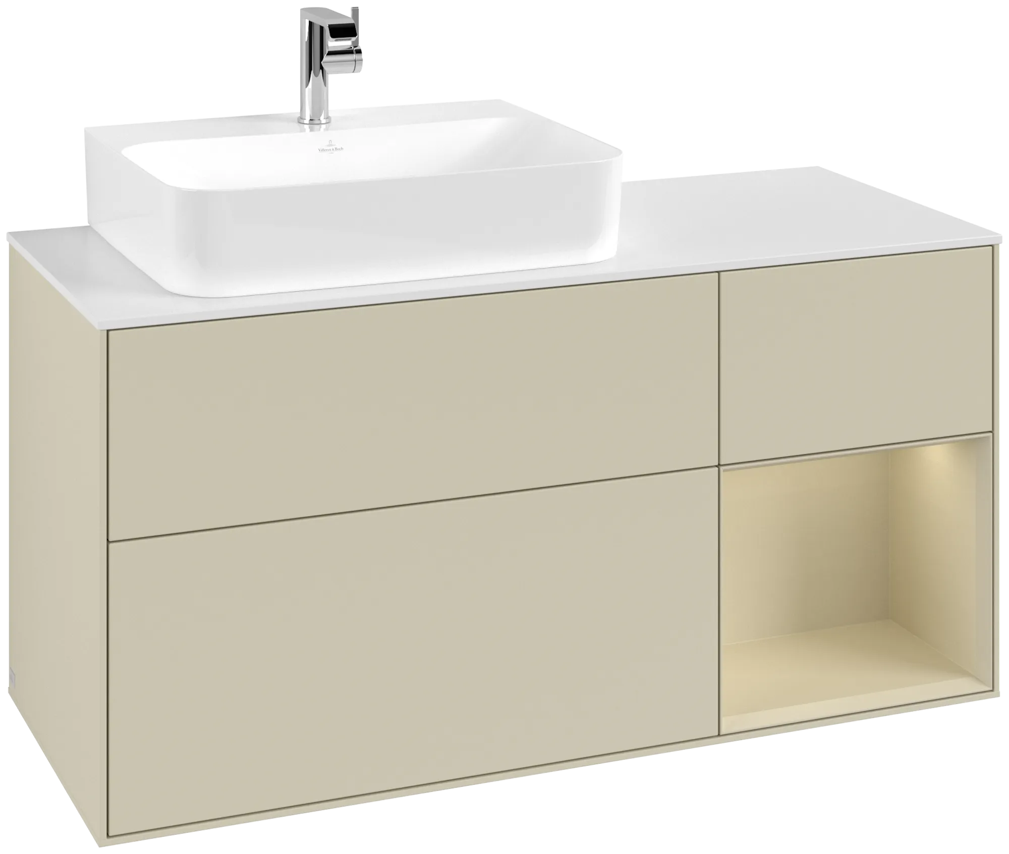 Villeroy & Boch Finion Waschbeckenunterschrank F15 1200x603x501mm Silk Grey Matt