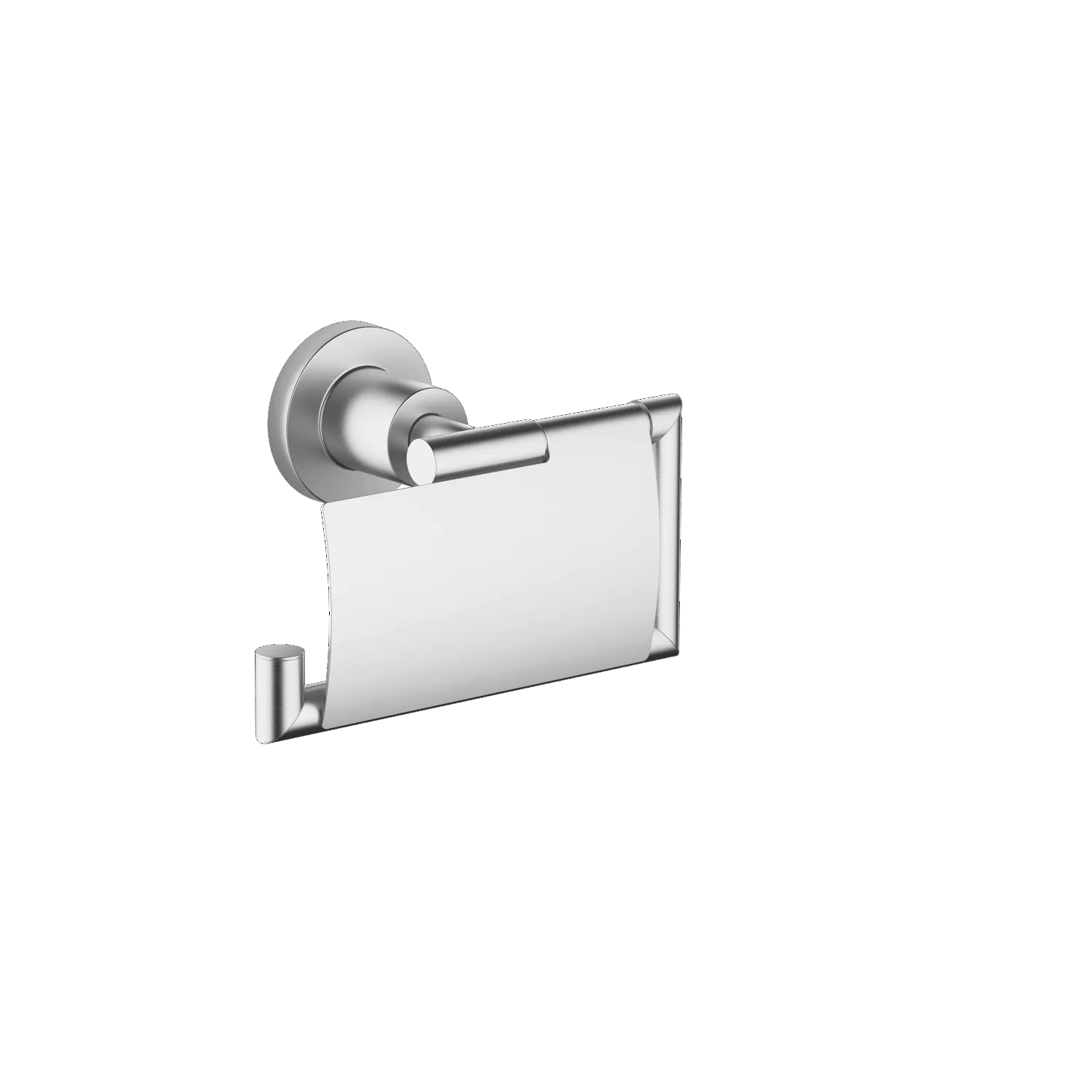 Dornbracht Tara Papierrollenhalter mit Deckel Chrom gebürstet Dornbracht Tara Papierrollenhalter mit Deckel Chrom gebürstet