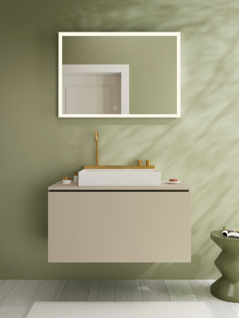Hansgrohe Xarita E Spiegel 1000/700/50 mit LED-Beleuchtung, kapazitiver Berührungssensor, Mattweiß