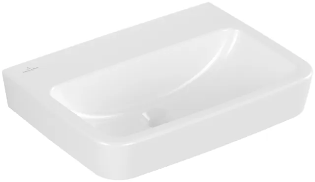 Villeroy & Boch Handwaschbecken „O.novo“ 500 × 370 × 160 mm, für Becken mittig, ohne Hahnlochbohrung in Weiß Alpin Villeroy & Boch Handwaschbecken „O.novo“ 500 × 370 × 160 mm, für Becken mittig, ohne Hahnlochbohrung in Weiß Alpin