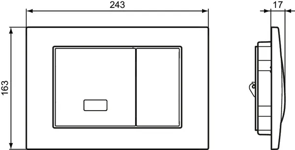 Betätigungsplatte E1 Septa Pro, elektronische Auslösung, Chrom Betätigungsplatte E1 Septa Pro, elektronische Auslösung, Chrom