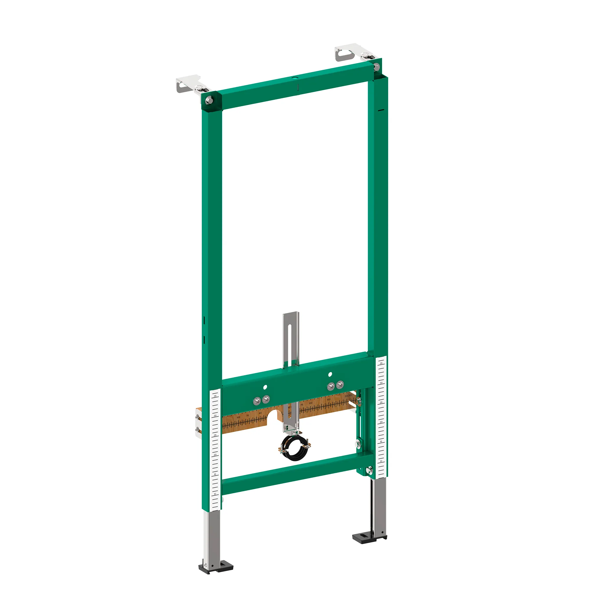 Installationselement INEOLINK für Wandbidet, selbstragender, pulverbeschichteter Stahlrahmen für Trocken- und Massivbau, für Vor- und Inwandinstallation, Füße selbsthemmend, höhenverstellbar und drehbar Installationselement INEOLINK für Wandbidet, selbstragender, pulverbeschichteter Stahlrahmen für Trocken- und Massivbau, für Vor- und Inwandinstallation, Füße selbsthemmend, höhenverstellbar und drehbar