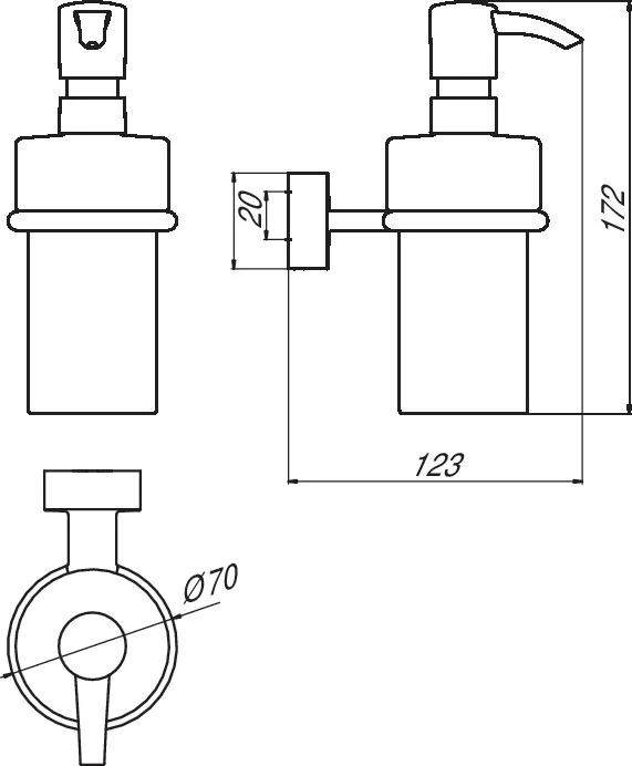 emco Seifenspender „rondo 2“, Befestigung verdeckt 7 × 17,2 cm in chrom / chrom emco Seifenspender „rondo 2“, Befestigung verdeckt 7 × 17,2 cm in chrom / chrom