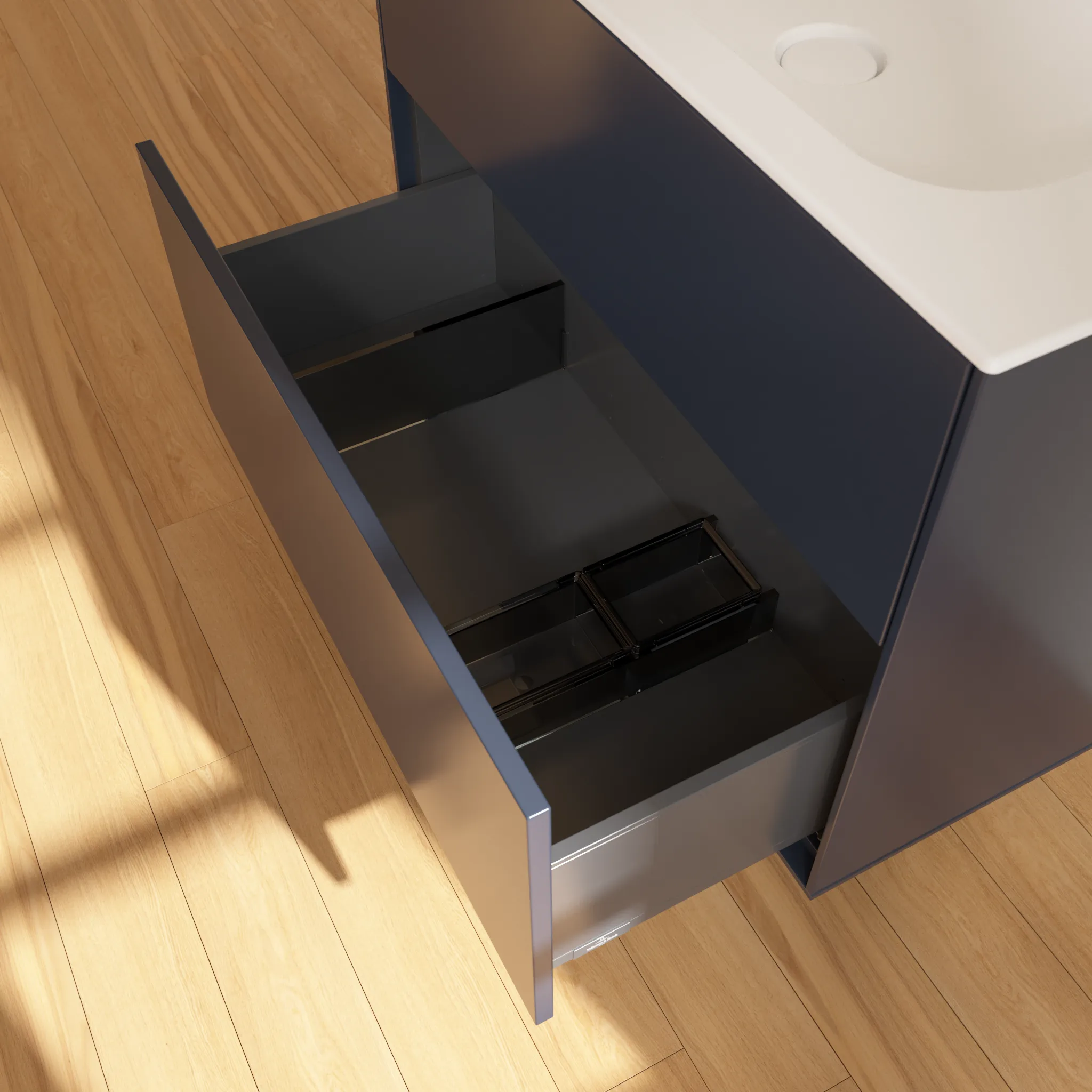 Villeroy & Boch Finion Waschbeckenunterschrank F01, Midnight Blue Matt Lacquer, 796 x 591 x 498 mm