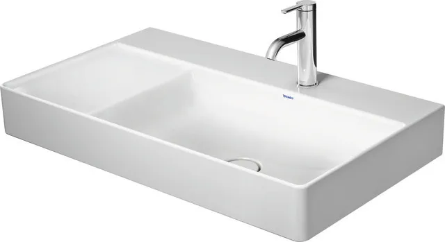 Wandwaschtisch „DuraSquare“, ohne Überlauf Becken: rechts / Größe: 80 × 47 cm / Hahnlochbohrung: ohne Hahnlochbohrung / Hahnlochposition: ohne / Oberflächenveredelung: mit WonderGliss Wandwaschtisch „DuraSquare“, ohne Überlauf Becken: rechts / Größe: 80 × 47 cm / Hahnlochbohrung: ohne Hahnlochbohrung / Hahnlochposition: ohne / Oberflächenveredelung: mit WonderGliss