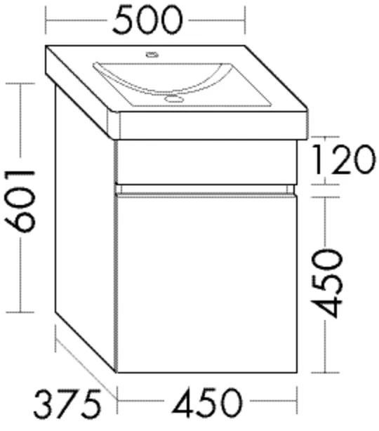 Waschtischunterschrank Sys30 PG1 Aqua von burgbad – 450 mm breit, 375 mm tief, 601 mm hoch, 1 Tür mit leise schließendem Türdämpfungssystem Waschtischunterschrank Sys30 PG1 Aqua von burgbad – 450 mm breit, 375 mm tief, 601 mm hoch, 1 Tür mit leise schließendem Türdämpfungssystem