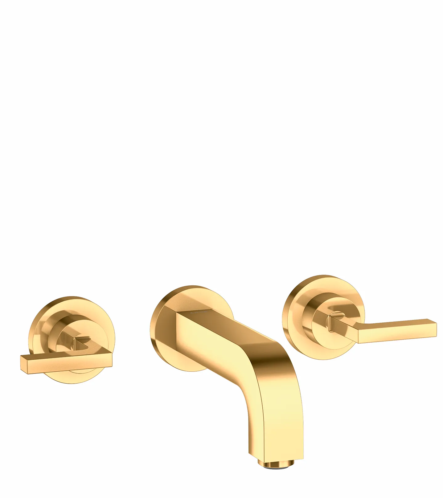 Hansgrohe AXOR Citterio 3-Loch Waschtischarmatur Unterputz Wandmontage Polished Gold Optic
