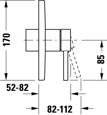 Duravit Einhand-Unterputz-Armatur „Circle“ in Chrom Duravit Einhand-Unterputz-Armatur „Circle“ in Chrom