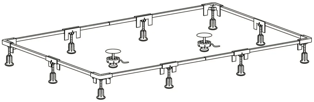 Einbaurahmen Größe 2 für Brausewannen 1300x700 bis 2000x1000mm Einbaurahmen Größe 2 für Brausewannen 1300x700 bis 2000x1000mm