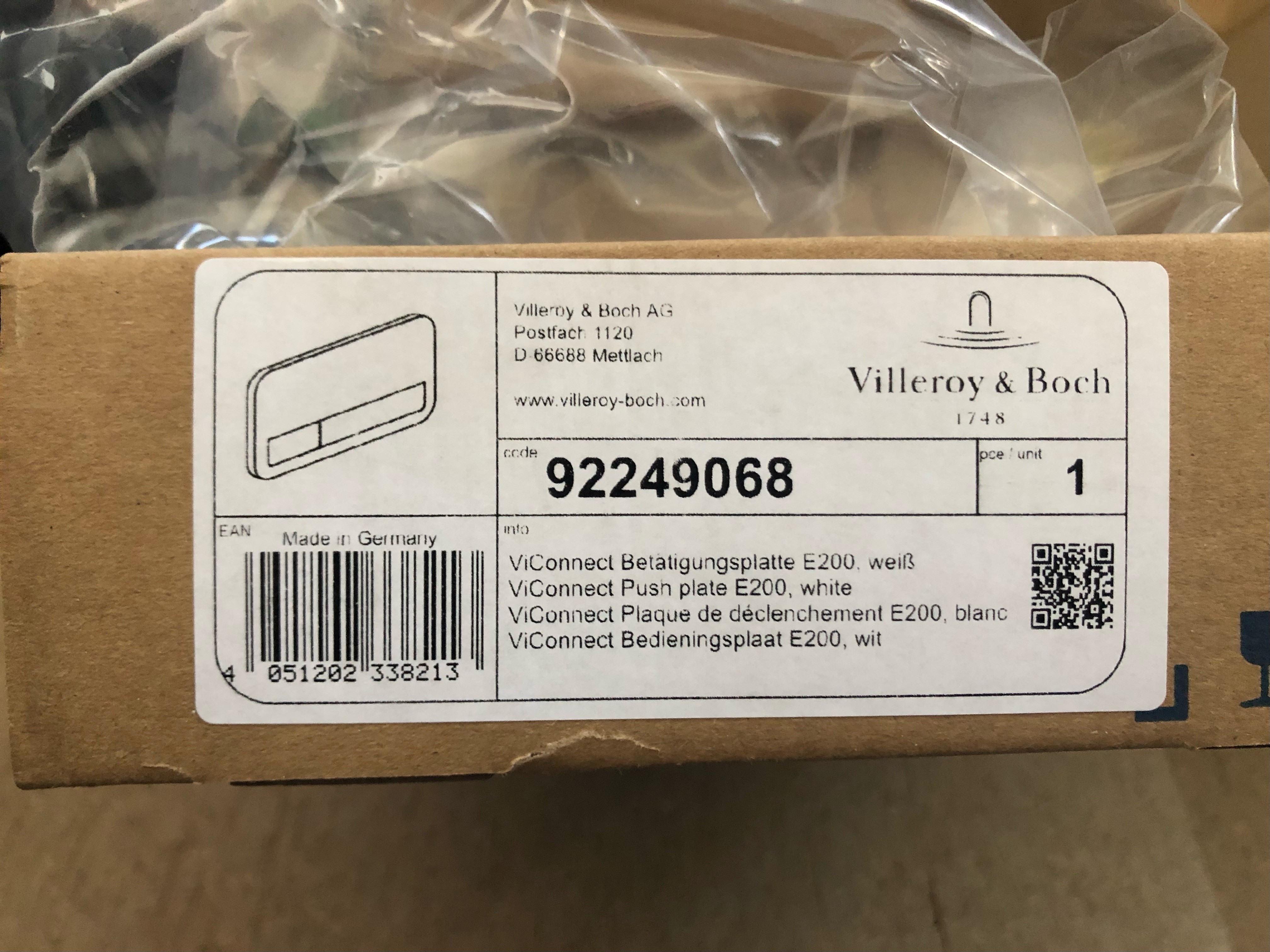 WC-Betätigungsplatte ViConnect, 253 x 145 x 10 mm, B-Ware, Kratzer auf kleiner Taste 922490 WC-Betätigungsplatte ViConnect, 253 x 145 x 10 mm, B-Ware, Kratzer auf kleiner Taste 922490