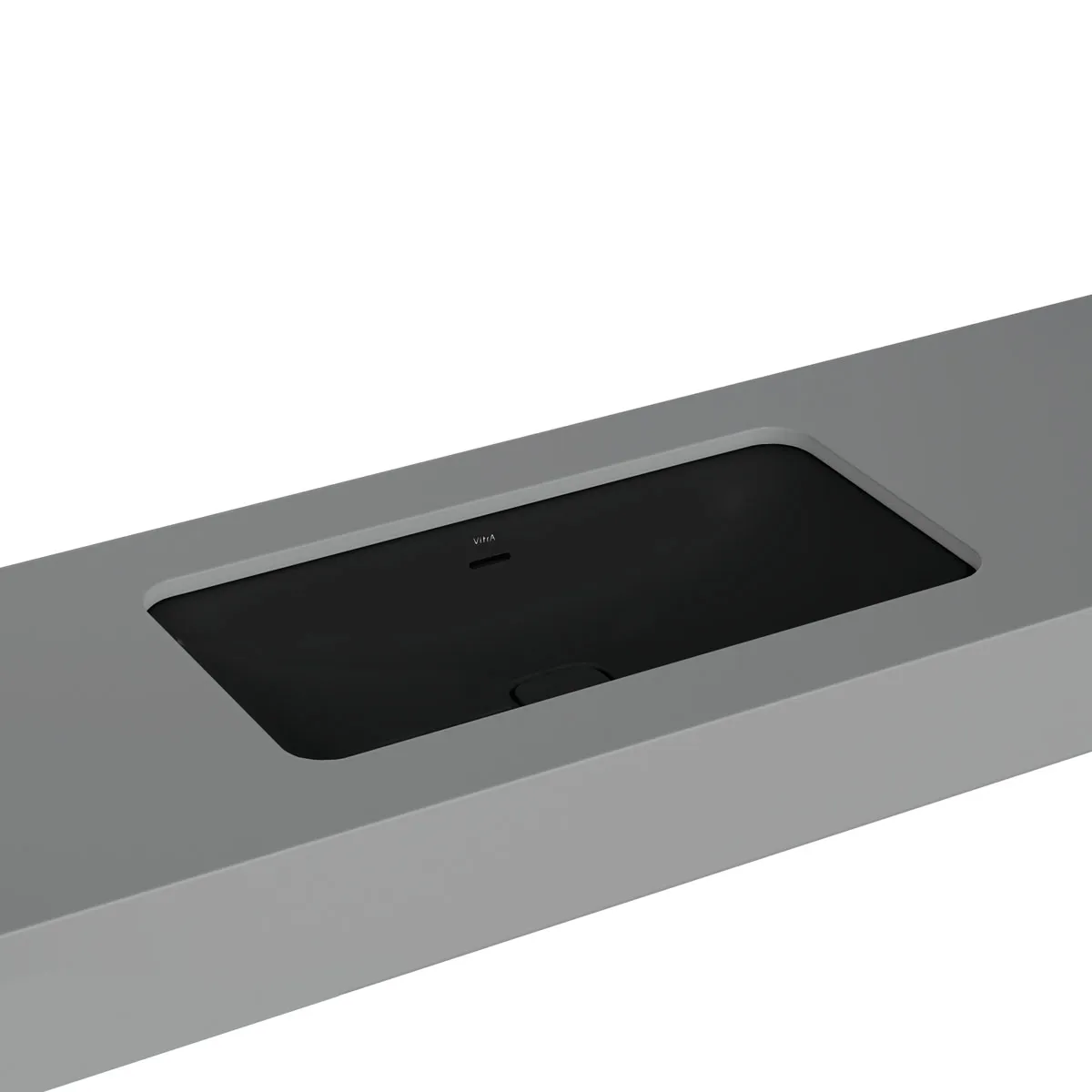 VitrA New Metropole Unterbauwaschtisch rechteckig 80 x 40 cm Schwarz Matt