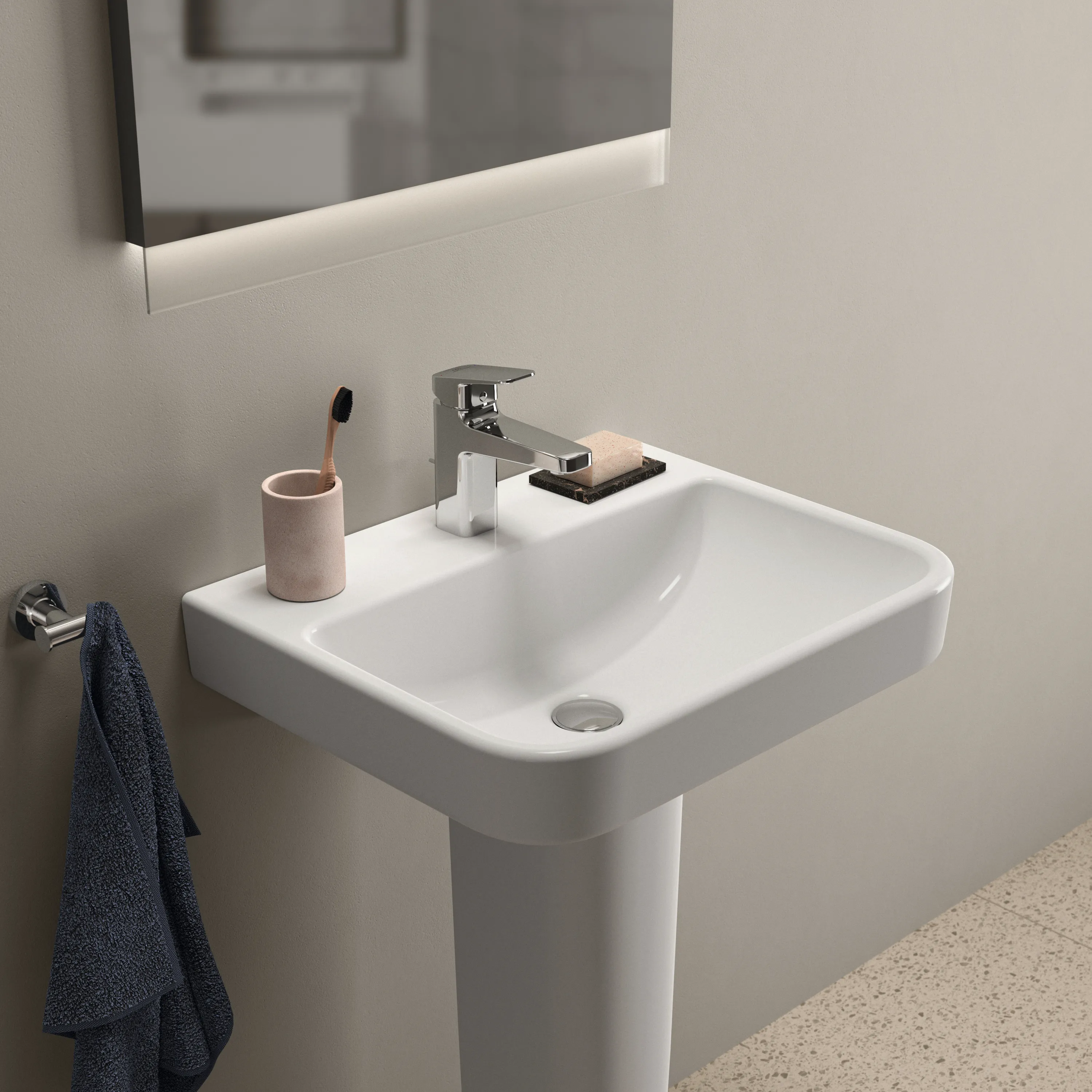 Ideal Standard Waschtisch i.life B 1 Hahnloch, weiß, 550x440x180 mm