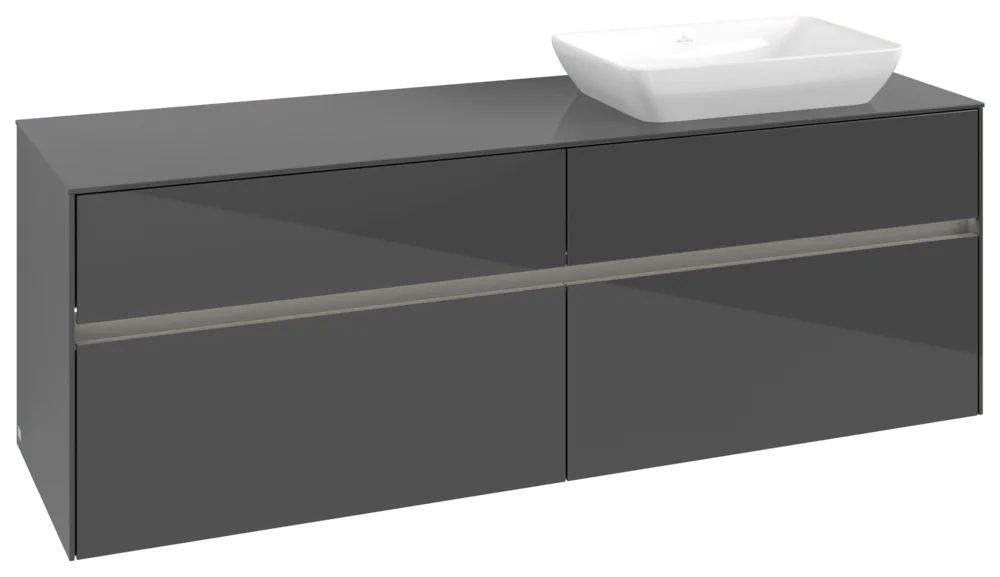Villeroy & Boch Collaro Waschbeckenunterschrank C122B0, 1600x548x500mm, Glossy Grey Villeroy & Boch Collaro Waschbeckenunterschrank C122B0, 1600x548x500mm, Glossy Grey