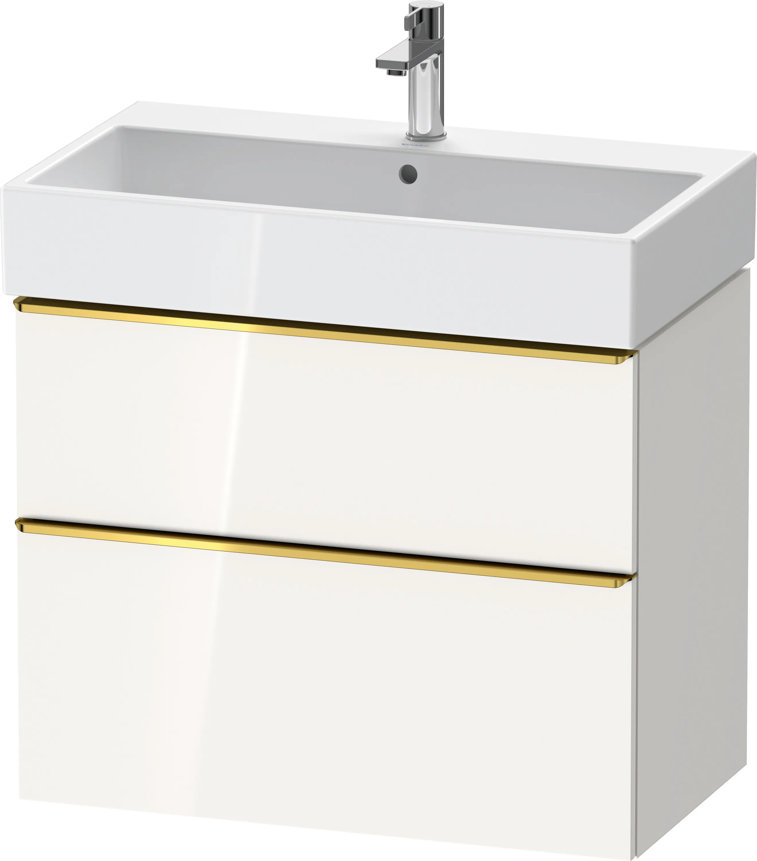 Duravit Waschtischunterschrank wandhängend „D-Neo“ 78,4 × 62,5 × 44,2 cm Weiß Hochglanz