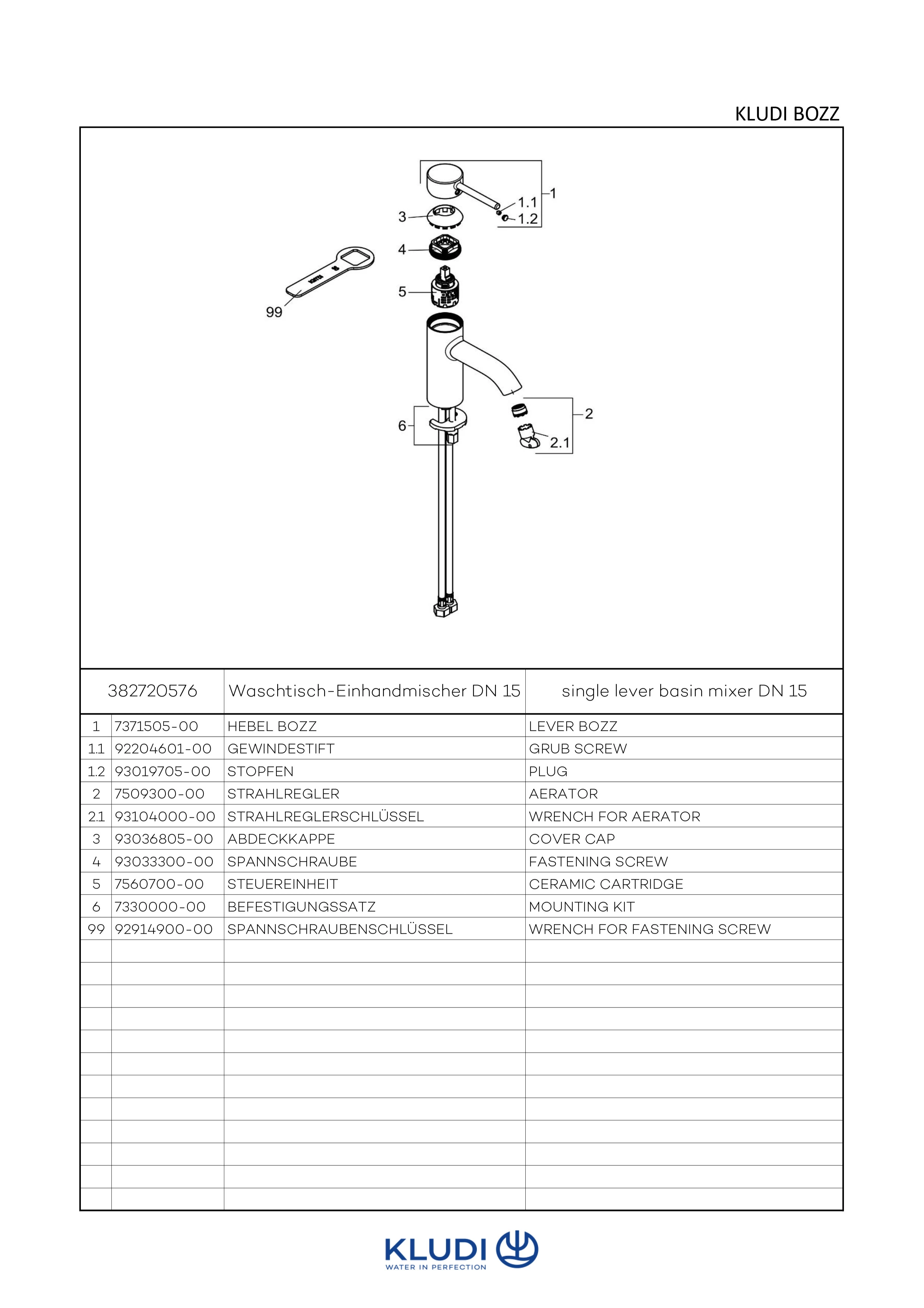 BOZZ WaschtischEHM 75mm ohne Ablaufgarnitur chrom BOZZ WaschtischEHM 75mm ohne Ablaufgarnitur chrom