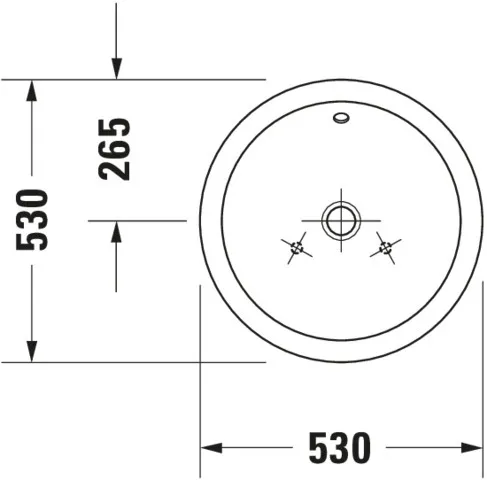 Aufsatzwaschtisch „Starck 1“, mit Überlauf