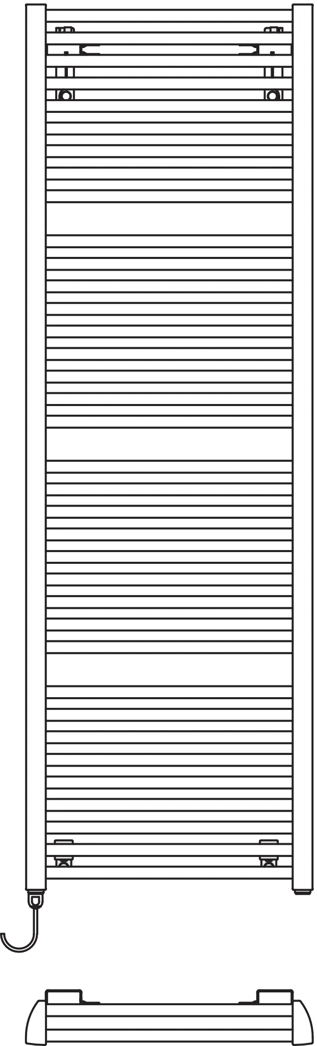 Kermi Design-Elektroheizkörper doppellagig „Duett®-E“ 63,4 × 149,2 cm Kermi Design-Elektroheizkörper doppellagig „Duett®-E“ 63,4 × 149,2 cm