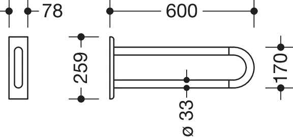 HEWI Wandgriff „Serie 801“ HEWI Wandgriff „Serie 801“