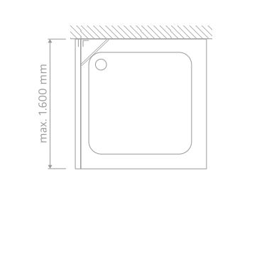 HSK Seitenwand für K2.01 -K2.60 „K2“ Glas Klar hell,