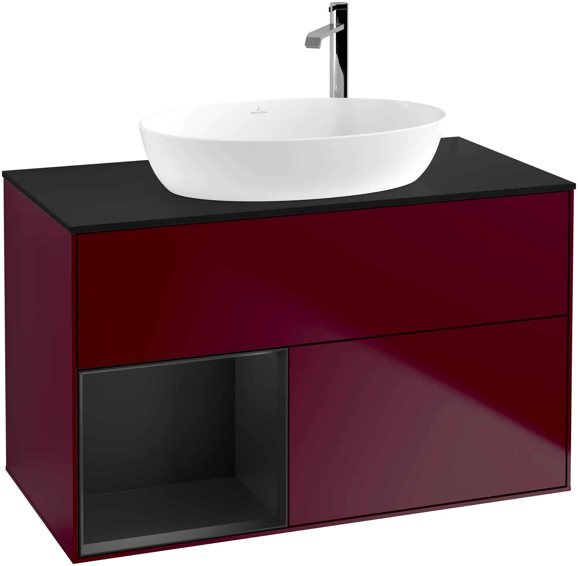 Villeroy & Boch Waschbeckenunterschrank Finion F89, 1000x603x501 mm, Peony Matt Lacquer, mit Beleuchtung und Push-to-open Funktion Villeroy & Boch Waschbeckenunterschrank Finion F89, 1000x603x501 mm, Peony Matt Lacquer, mit Beleuchtung und Push-to-open Funktion